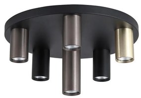 Searchlight 50570-6BK - Plafonieră TUBES, 6 x GU10, 10 W, 230 V, Ø 40 cm