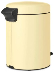 Cos cu pedala Brabantia NewIcon 1008840, 5 L, Inchidere lina, Baza antiderapanta, Galben