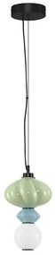 Pendul LED decorativ ceramic Verde, Albastru, Alb, ONETA