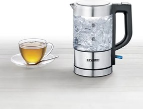 Severin WK 3472 - Fierbător electric 0,5 l, 1100 W/230 V, inox/sticlă