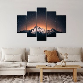 Tablou cu cerul nocturn cu munți (150x105 cm)