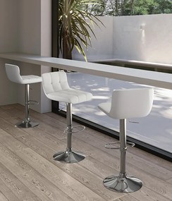 STONES Scaun din piele ecologică 36cm X 38.5cm H. 83/98cm | Aosom Romania