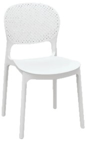 SCAUN PERLA -POLIPROPILENA-HORECA - ALB
