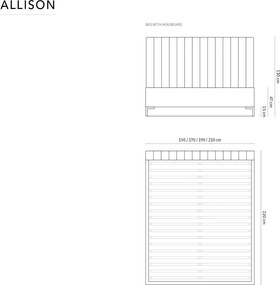 Pat tapitat cu somiera rabatabila si lada depozitare, 180x200 cm, Micadoni Home, Allison-51, catifea, albastru deschis