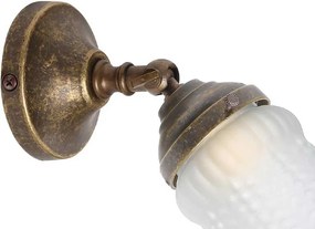 Aplica de perete stil clasic italian din alama si sticla Bell