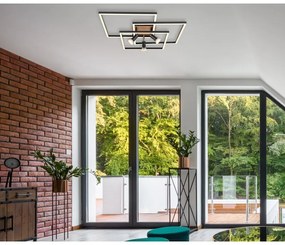 Plafoniera LED design industrial Ida negru 63,5x63,5cm