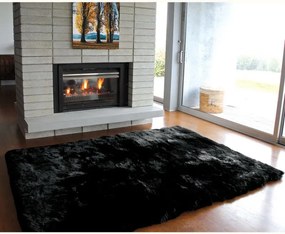 Covor din blana de oaie LW Noua Zeelanda, DesignRug 120x180cm DRL12x18-BK