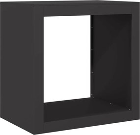 vidaXL Rastel pentru lemne de foc, negru, 60x40x60 cm, oțel