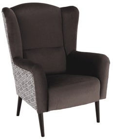 Fotoliu de design, catifea Velvet maro/model Terra, BELEK