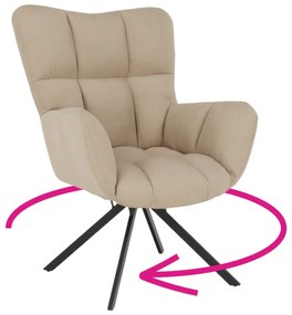 Scaun de design ţesătură bej, KOMODO