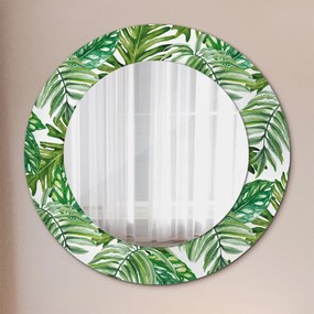 Decor oglinda rotunda Frunze de junglă fi 50 cm