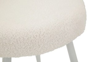 Mauro Ferretti Scaun Mini Ilary Alb, Diametru 40 X Înălțime 67 Cm, (Înălțime Șezut 46 Cm) | Aosom Romania