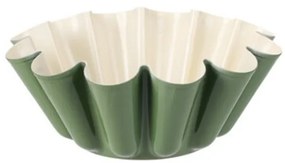 Forma prajitura Evron, verde, otel carbon, interor ceramica, 22 x 9 cm, 1200 ml