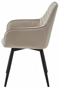 Scaun de masa rotativ NANA360 VELVET, bej