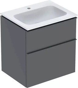 Set dulap baza suspendat Geberit iCon lava mat 2 sertare si lavoar alb 60 cm