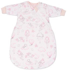 Sac de dormit copii cu maneci 0-3 luni Kidizi Fairy Clouds, 1 tog, bumbac 100%, pentru toamna/iarna