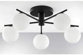 Jupiter 2049 - Lustră aplicată PRATO 5xG9/14W/230V negru/alb