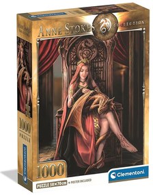 Fantasy Friends Forever Puzzle Compact 1000 de piese Anne Stokes de la Clementoni