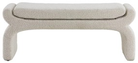 Bancă crem cu tapițerie din țesătură bouclé Nafya – Light &amp; Living