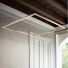 Ideal Lux - Lustră LED suspendată pe cablu ORACLE SLIM LED/53W/230V CRI 90 90x90 cm aurie