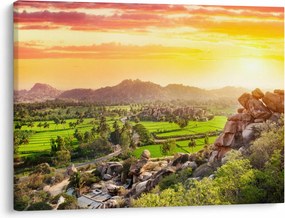 Tablou cu valea Hampi în India (70x50 cm)