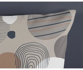 Lenjerie de pat gri din bumbac pentru pat de o persoană, extinsă 140x220 cm Hendrik – Good Morning