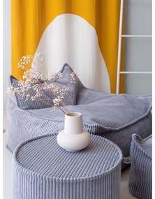 Fotoliu puf pentru copii albastru cu tapițerie din catifea reiată Chair – Wigiwama