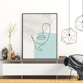 Poster - Abstracție cu fața de femeie (A4)