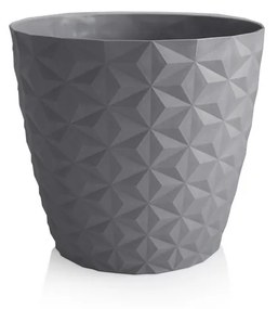 Ghiveci reciclat Crystal matt 30 cm,gri piatră, 4HOME