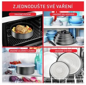 Set de vase pentru gătit 20 buc. din aluminiu Ingenio Daily Chef On – Tefal