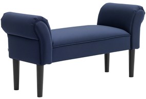 HOMCOM Băncuță capitonată pentru dormitor și hol, până la 130 kg capacitate de suport, 102 x 36 x 51 cm, Albastru | Aosom Romania