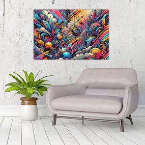 Tablou - Graffiti multicolor (90x60 cm)