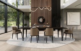 Masă lemn masiv de dining extensibilă Sophia 200/250×100 cm