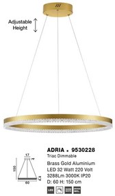 Lustra LED suspendata design elegant ADRIA D-60cm