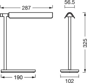 Osram - Lampă de birou LED dimabilă OFFICE LINE LED/19W/230V neagră