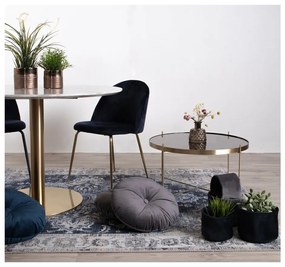 Scaune de dining din catifea albastru-auriu 2 buc. Geneve – House Nordic