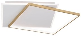 Plafoniera LED design slim EMANUEL auriu/alb