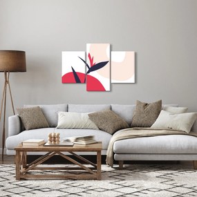 Tablou - Abstracție florală roz N⁰1 (90x60 cm)