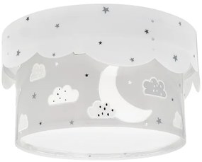 Plafonieră pentru copii MOON 2xE27/60W/230V gri Dalber 61236E