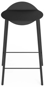 Scaun de bar negru din piele Flamingo Bull – LIND DNA