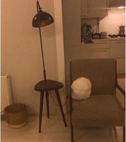 Masuta cu lampadar Decora Homs, negru,Seria lx, 40004