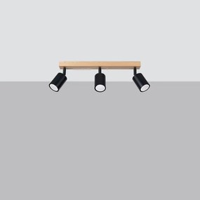 Spot Sollux SL.1293 VERDO 3xGU10/10W/230V negru