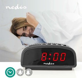 Ceas deșteptător digital Nedis CLDK008BK