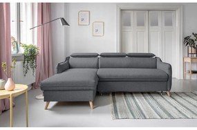 Colțar gri închis extensibil (cu colț pe partea stângă ) Sweet Harmony – Miuform