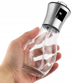 Dozator de ulei cu pulverizator 200 ml - argintiu