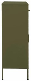 Dulap de depozitare, verde masliniu, 80x35x101,5 cm, otel Olivengronn, 1, 1