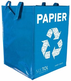 Sac pentru deșeuri sortate Sixtol SORT EASY PAPER, 30 x 30 x 40 cm, 36 l