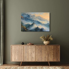 Tablou - Peisaj montan pictat (90x60 cm)