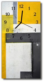 Ceas de perete din sticla vertical Culoare arta abstractizare