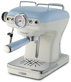 Espressor manual Ariete VINTAGE 1389/15, 850W, 15 bar, 0.9 L, Cafea macinata si paduri ESE, Maxi-Cappuccino, Albastru